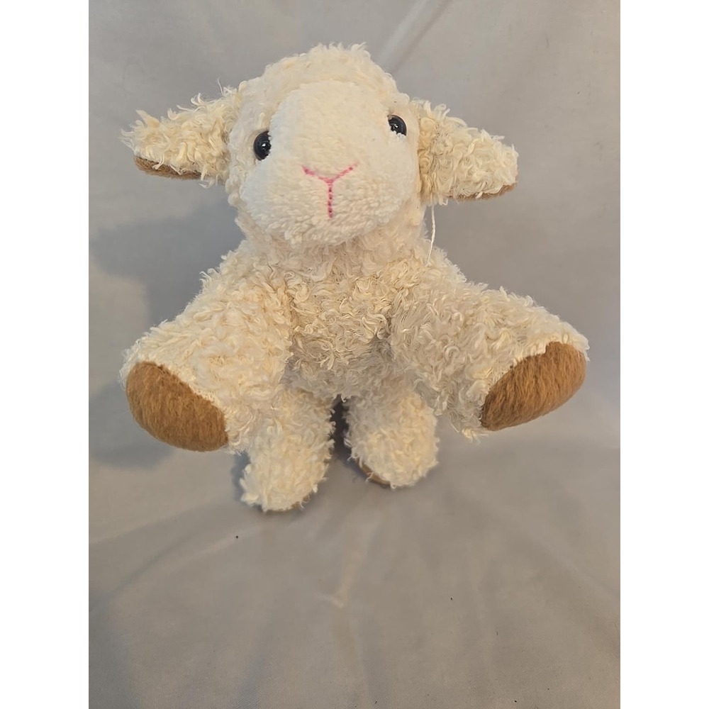 Beverly Hills Teddy Bear Company Lamb Sheep Plush 8" Cream Curly Stuffed Animal